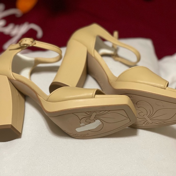 Franco Sarto beige Women’s Dima platform Heels Sandals / 9 - Picture 7 of 11